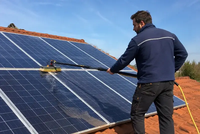 Nettoyage et entretien de panneaux solaires à Clussais-la-Pommeraie